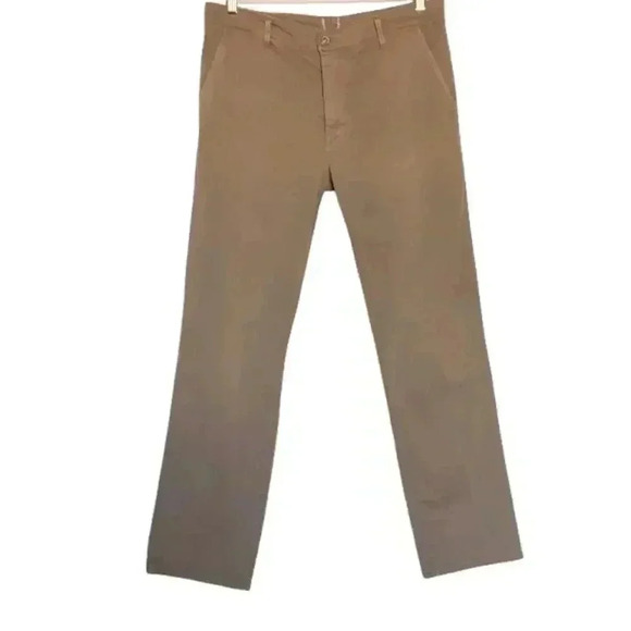 AG Adriano Goldschmidt Mens The Lux Khaki Tailored Trousers in Wheat 36R - Picture 1 of 13
